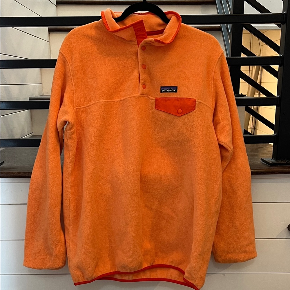 Patagonia Orange Fleece Sweatshirt